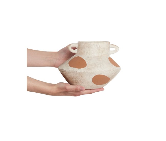 Beliani Jarrón para flores ALOSIDAE Beige