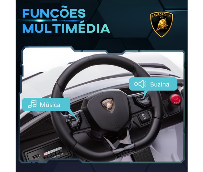 Coche Eléctrico Infantil PP, Metal HOMCOM Blanco