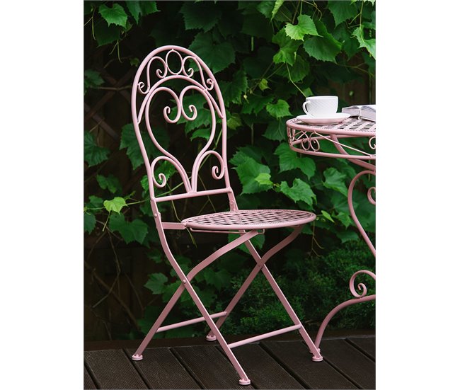 Beliani Conjunto plegable ALBINIA Rosa