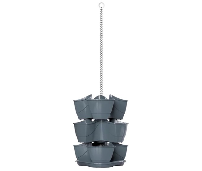 Jardín vertical colgante COUBI HERBAL 9L Gris
