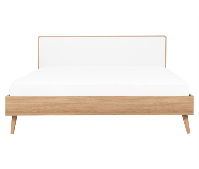 Beliani Cama LED MDF SERRIS 168x215 Marron