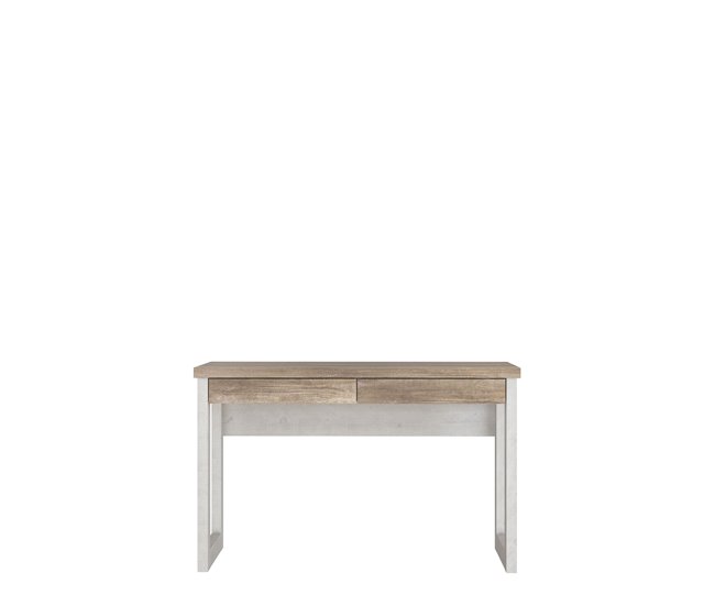 Escritorio VERONA 2 cajones blanco/Roble Blanco/ Madera