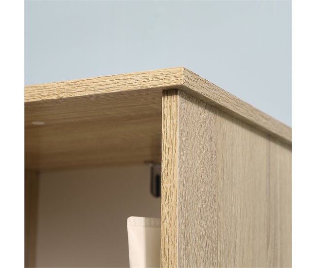 Armario Alto de Baño MDF kleankin, hogar - baño 32 Multicolor