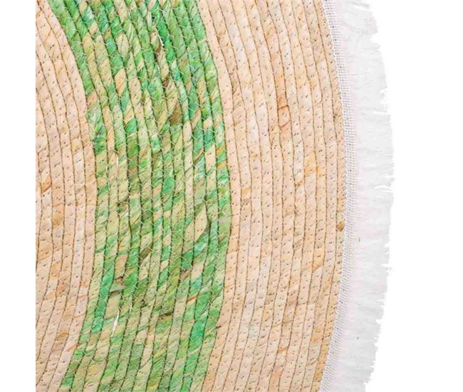 Alfombra fibra natural tejido artesanal 120x120 Multicolor