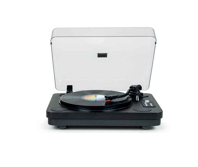 Tocadiscos Bluetooth con altavoces integrados Negro