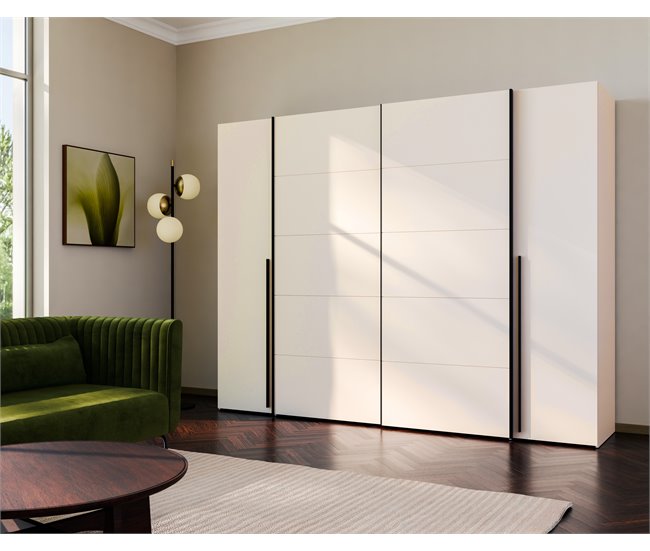 Armario SAND 210x270cm 2 puertas batientes y 2 puertas correderas Beige