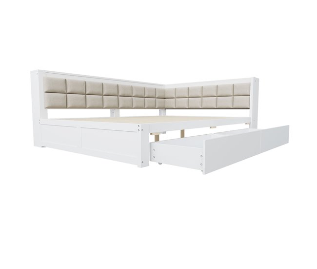 Camas de matrimonio 153x212 Blanco