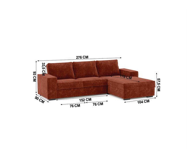 Chaise longue convertible en cama AZZURO Marron