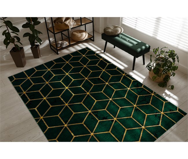 Alfombra EMERALD exclusivo 1014 glamour 160x220 Verde