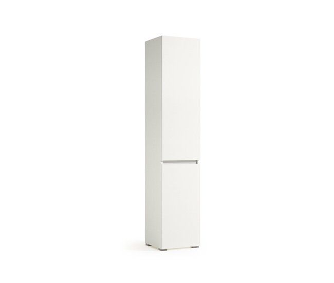 Armario multiusos 2 puertas efecto madera 45 Blanco