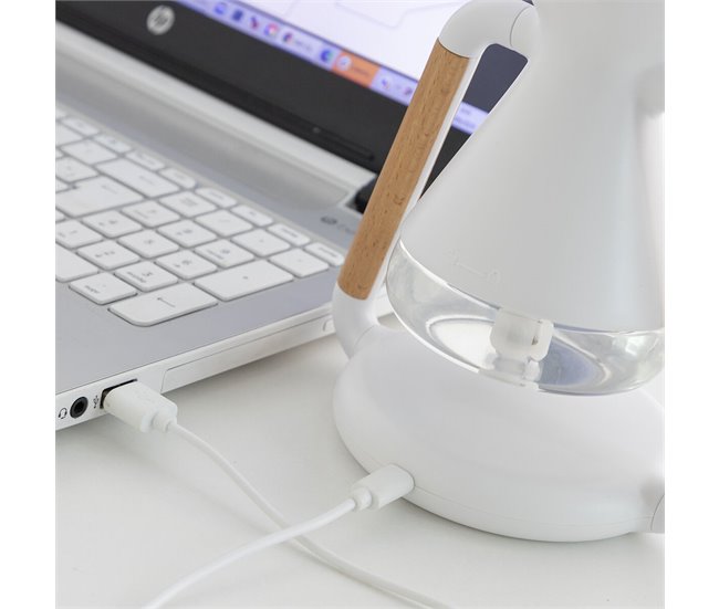 Humidificador Difusor de Aromas y Cargador Inalámbrico 3 en 1 Multicolor