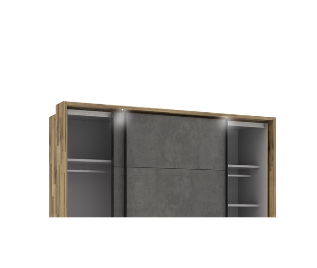 Armario RICCIANO puertas correderas 230x215cm roble Roble