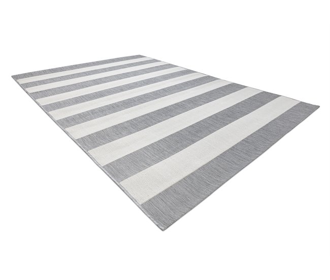 Alfombra de cuerda sisal FLAT 48644/637 Rayas 120x170 Gris