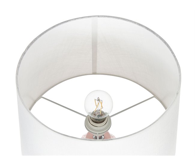 Beliani Lámpara de mesa ZARIMA Rosa