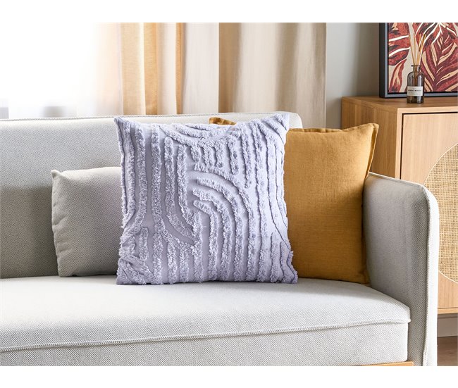 Beliani Cojín decorativo TELLIMA 45x45 Lavanda