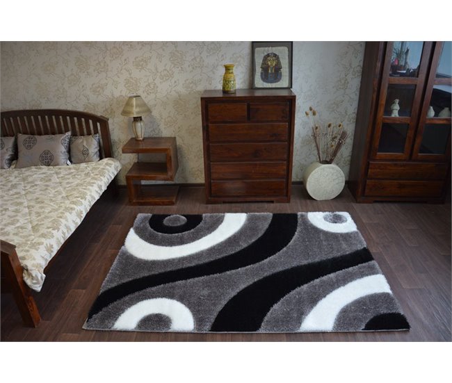 Alfombra SHAGGY SPACE 3D B314 80x150 Gris