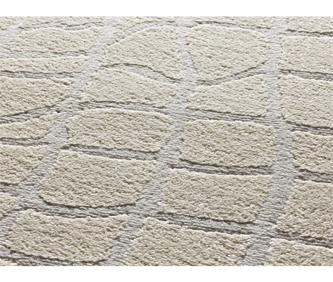 Alfombra de estilo moderno con relieve BARESA - ATTICGO 80x150 Plateado