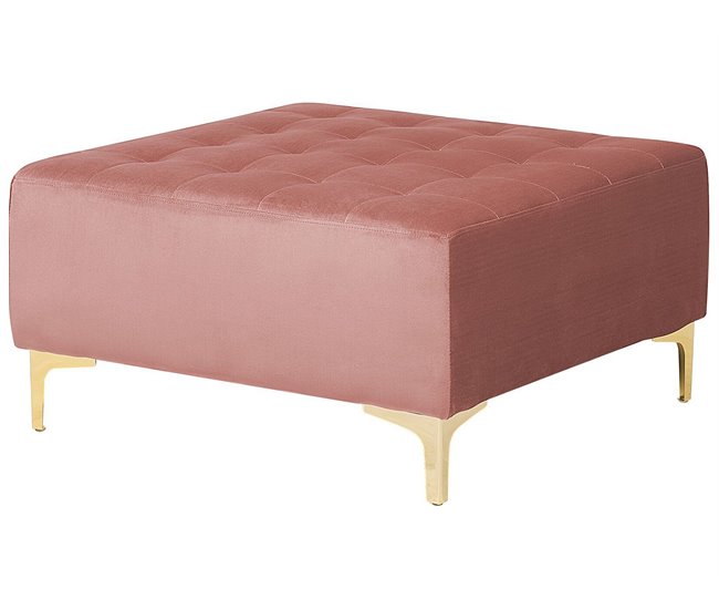 Beliani Sofá modular Terciopelo ABERDEEN Rosa