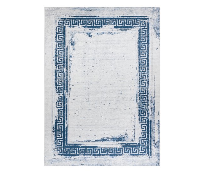 Alfombra lavable ANDRE 1213 Griego vintage 120x170 Blanco