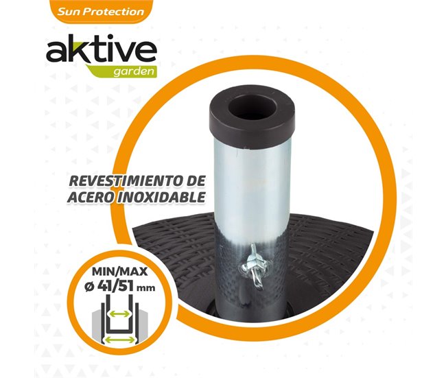 Base para sombrilla circular antracita 41-51 mm Aktive Gris
