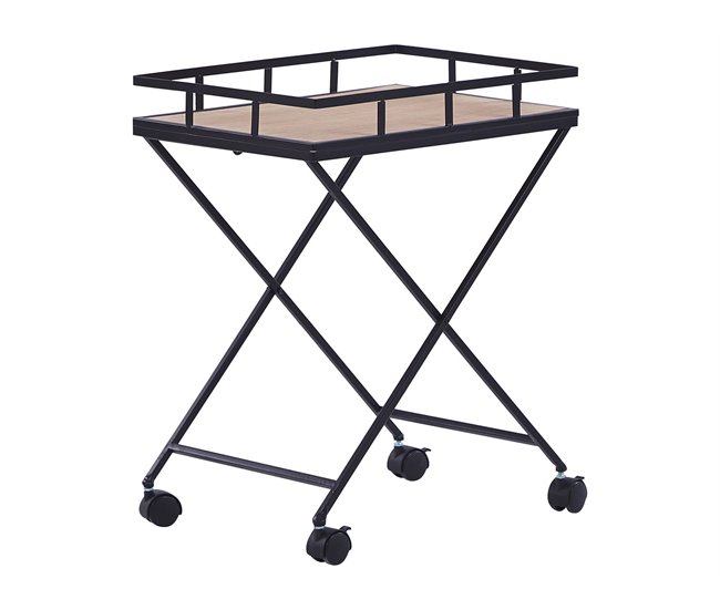Beliani Carrito de cocina LEOTI Negro