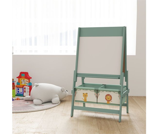 Caballete Infantil MDF, Madera de Pino AIYAPLAY Verde
