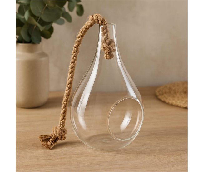 Well Home Gota de vidrio + cuerda H25 Transparente