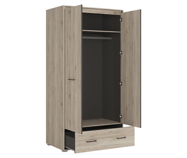 Armario 2 puertas 1 cajón Abriel Madera