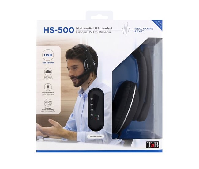 Auriculares de Diadema HS-500 Negro
