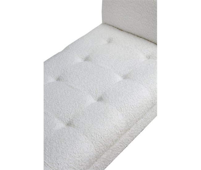 Banco Tapizado Blanco