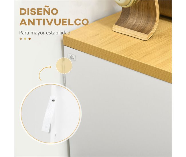 Cómoda para Dormitorio Melamina de Madera HOMCOM Blanco