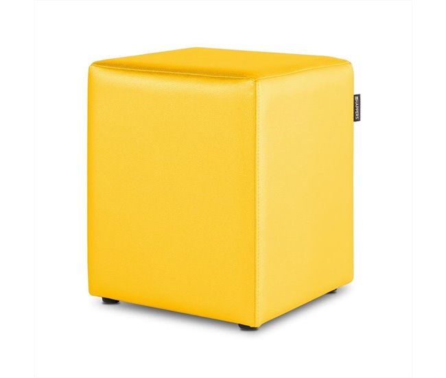 2 unidades Puff Cubo Polipiel  HAPPERS Amarillo