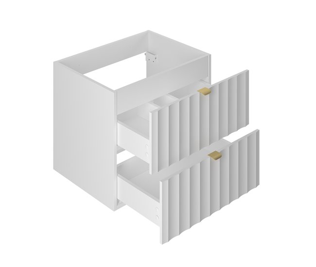 Conjunto de muebles con doble lavabo y columna Lexa 120 Blanco