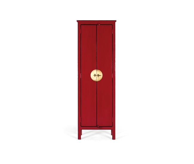 Armario de  puertas hecho a mano en madera de mango .GINER Y COLOMER Rojo
