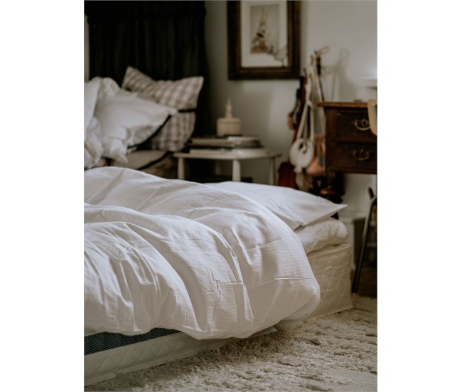 Beliani Colchón híbrido con relleno de espuma viscoelástica GLORY Blanco