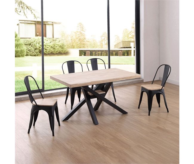 Mesa de comedor Xena 140 80x80 Roble