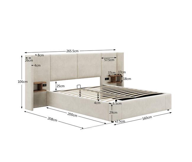 Canapés abatibles Beige