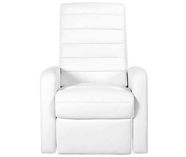 Sillón Relax Acolchado Masaje Eléctrico Elevación Personas Blanco Gridinlux Blanco