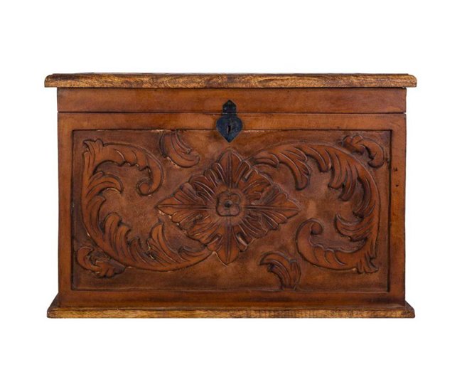 Baúl de madera artesanal Marron