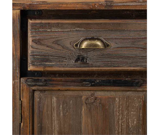 Aparador de madera, 2 puertas, 2 cajones Marron