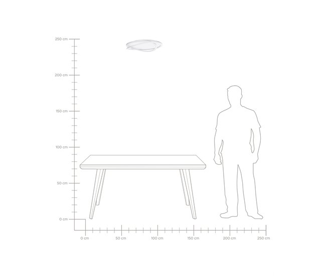 Beliani Lámpara de techo LEYLAN Blanco