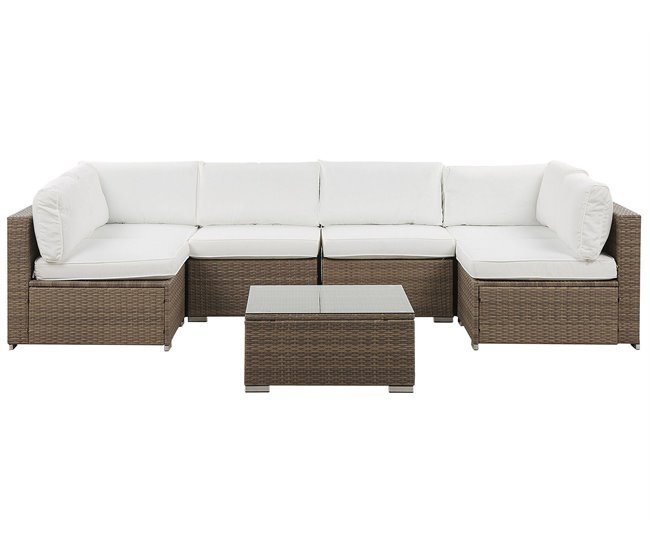 Beliani Conjunto longue BELVEDERE Blanco
