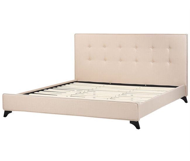 Beliani Cama Poliéster AMBASSADOR 192x216 Beige