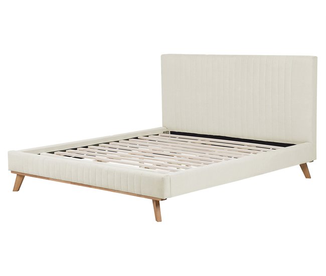 Beliani Cama con somier Chenilla TALENCE 177x218 Beige