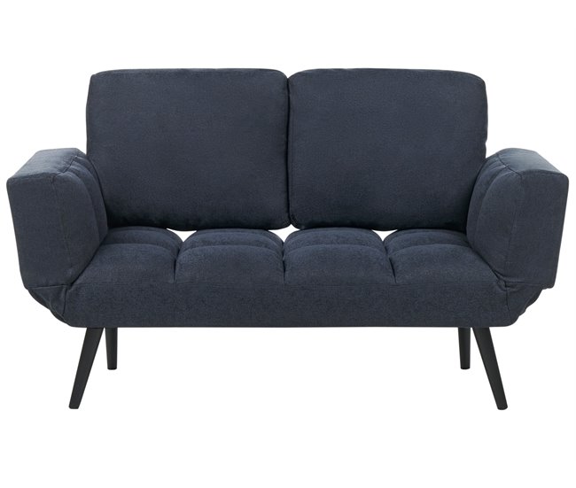 Beliani Sofá de 2 plazas Poliéster BREKKE Azul
