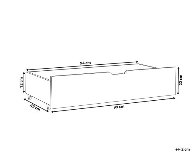 Beliani Conjunto de 2 cajones de cama Madera de pino EPANEY Blanco
