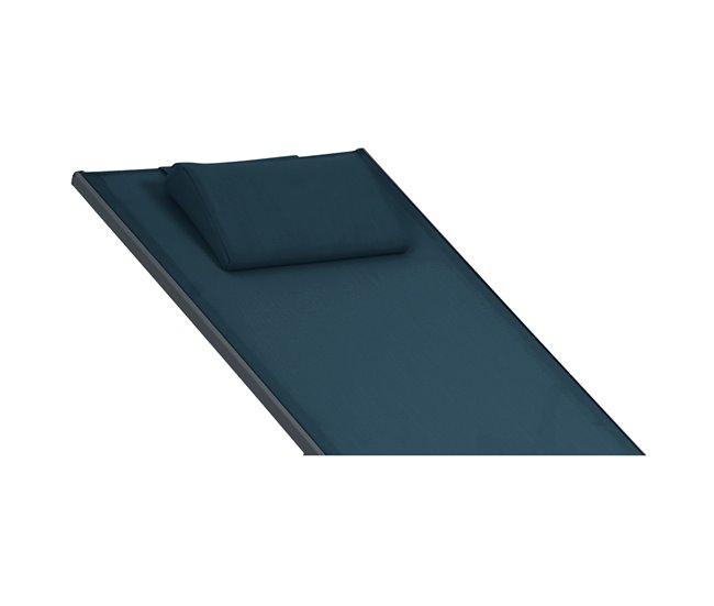 Acomoda Textil – Tumbona de Jardín Plegable y Reclinable. (1 Ud) Azul