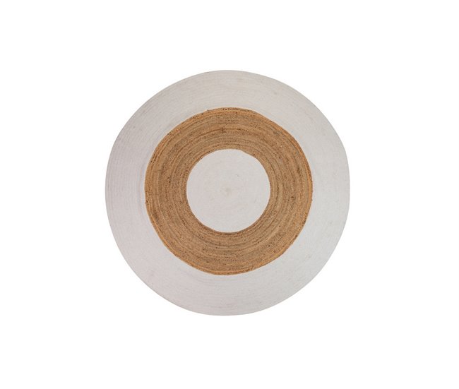 Alfombra Yute Adda Home Natural/ Blanco