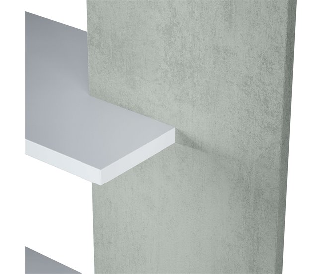 Pack 4 Estanterías Modernas para Salón Comedor Blanco/ Gris