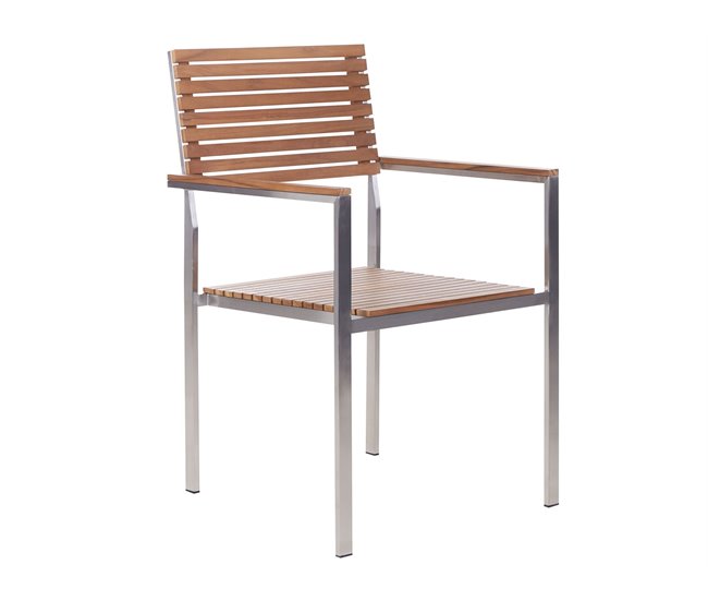 Beliani Conjunto de comedor VIAREGGIO Madera Clara